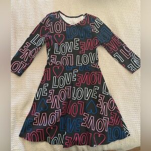 Bella and Birdie  Love Print Kids Dress